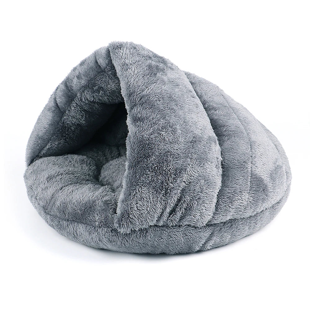 Warm Fleece Cat Bed Soft Kitten Nest Kennel For Small Dogs Cats Puppy Sleeping House Tent Pads Pet Accessories