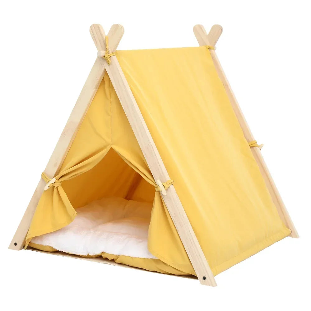 Pet Tent House Cat Bed Portable Dog Cat Universal Teepee Foldable Puppy Kitten Indoor Outdoor Kennels For Pet Tent  Animals Bed