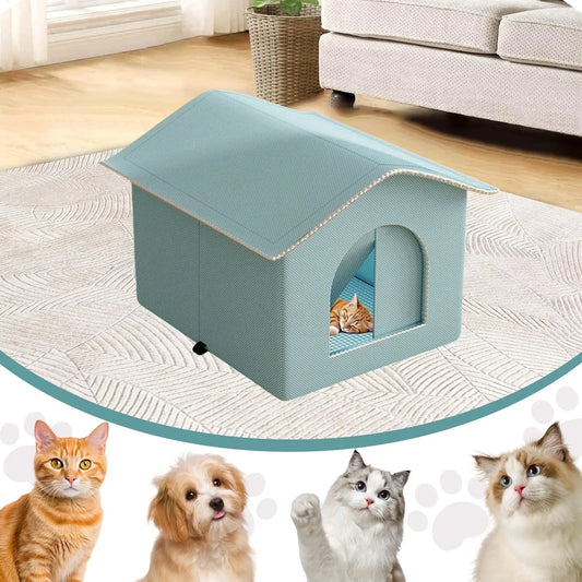 Pet Cooling House Dog Cooling Shelter All Seasons Pet Accessory  Comfortable Kitten Cooler House for Small Large Medium Cat