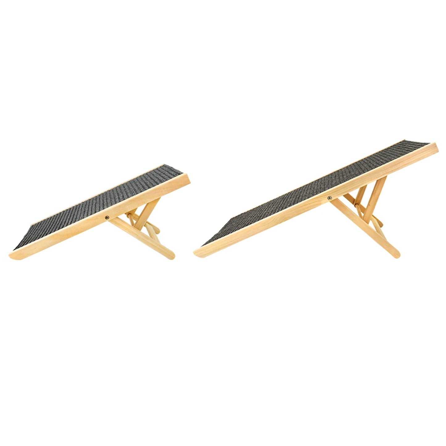 Pet Cat Ladder Wood Dog Ramp Height Adjustable Slip Resistance Foldable Pet Climbing Ladder for Sofa Bed Car Pet Climbing Ladder