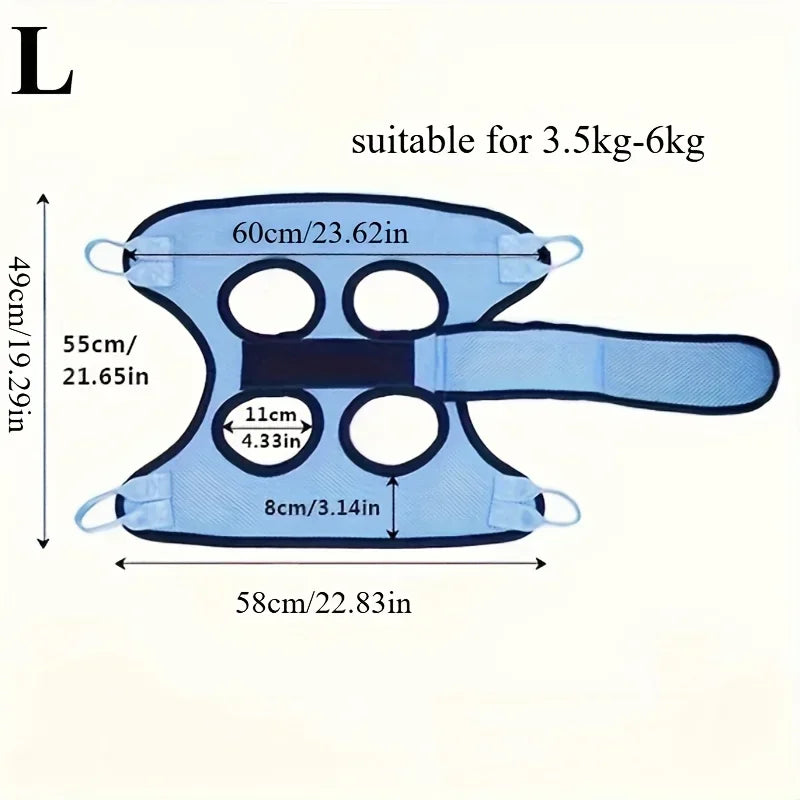 Pet Grooming Hammock with Comfort Grip - Anti Scratch & Bite Restraint Sling for Dogs & Cats, Small to Medium Pets