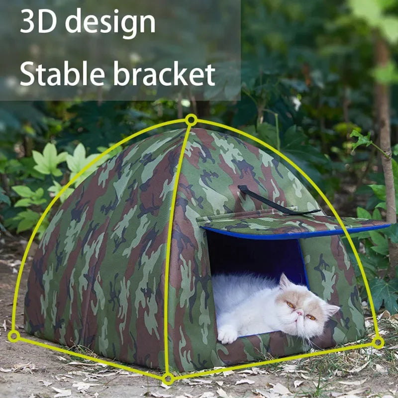 Cat Outdoor Tent Pets Waterproof Warm Beds House Pet Puppy Comfort Semi Enclosed Sleeping Furniture Cat Supplies Accessories