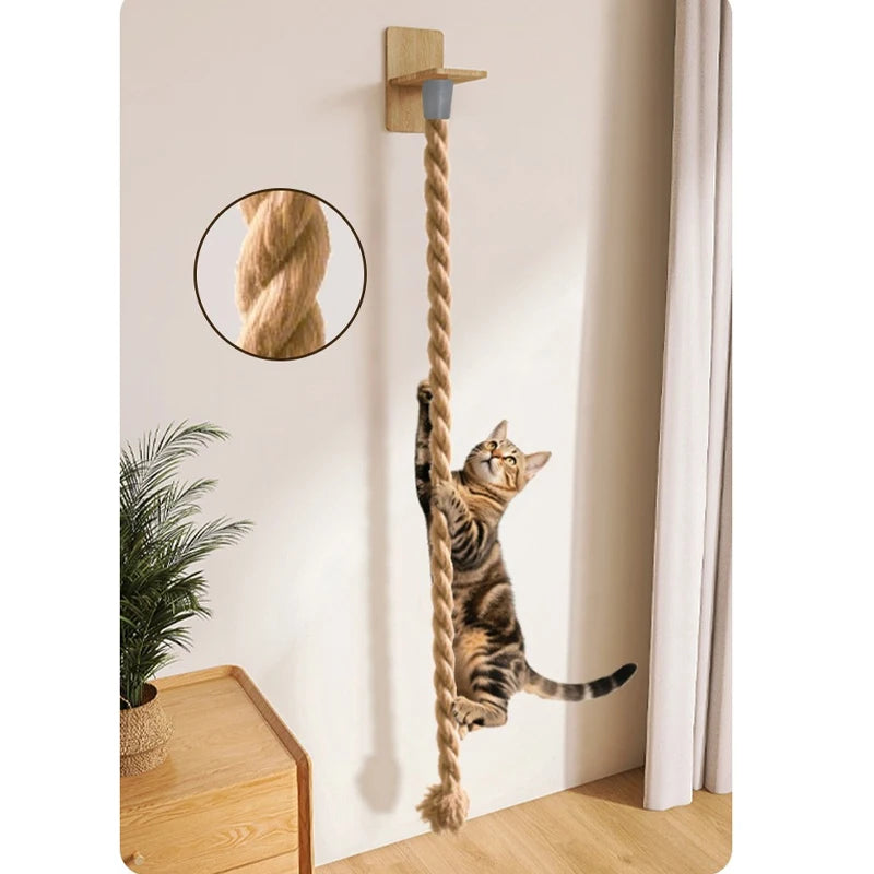 Cat Climbing Rope Cat Climbing  High Altitude Rope Large Cat Rope Tree Wall Climbing Tower Toy Indoor Cat Pillar Pet Toys