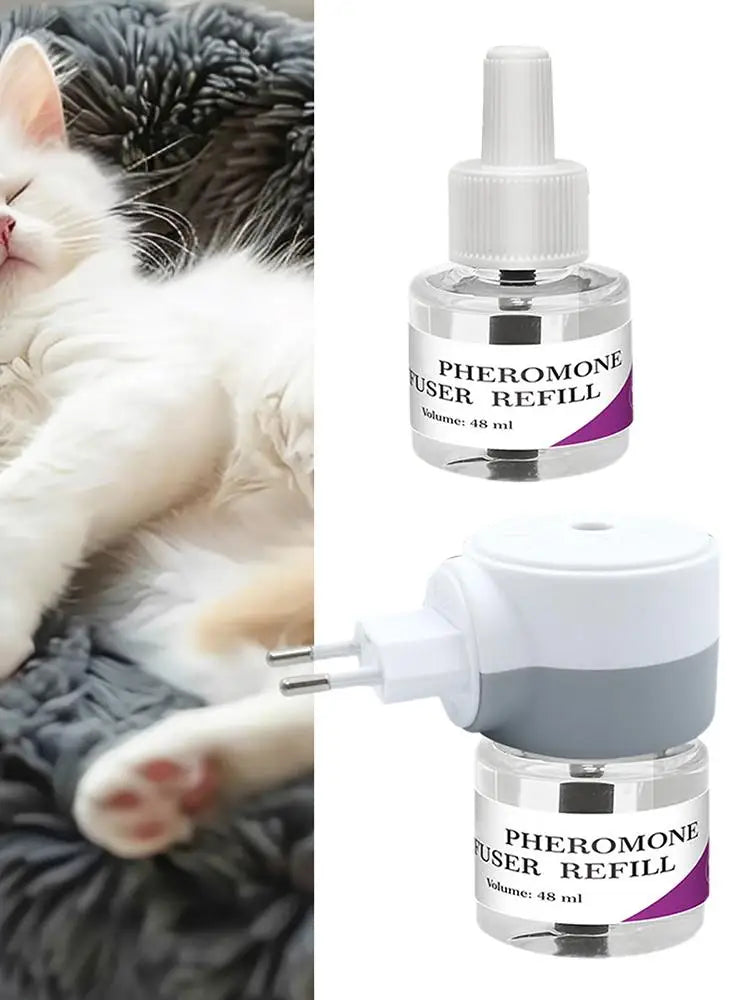 Long-Lasting Cat Pheromone Diffuser Pheromone Diffuser to Calm Pets Quiet Comfort Supplies Stress Plug for Travel Kitten