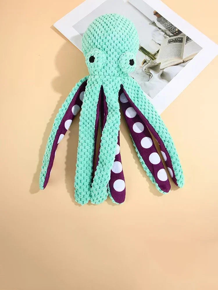 Pet Supplies Dog Bite Sounds Octopus Plush Toys Cat Dog Bite Resistance Sounds Relieve Boredom and Comfort Interactive Chew Toys