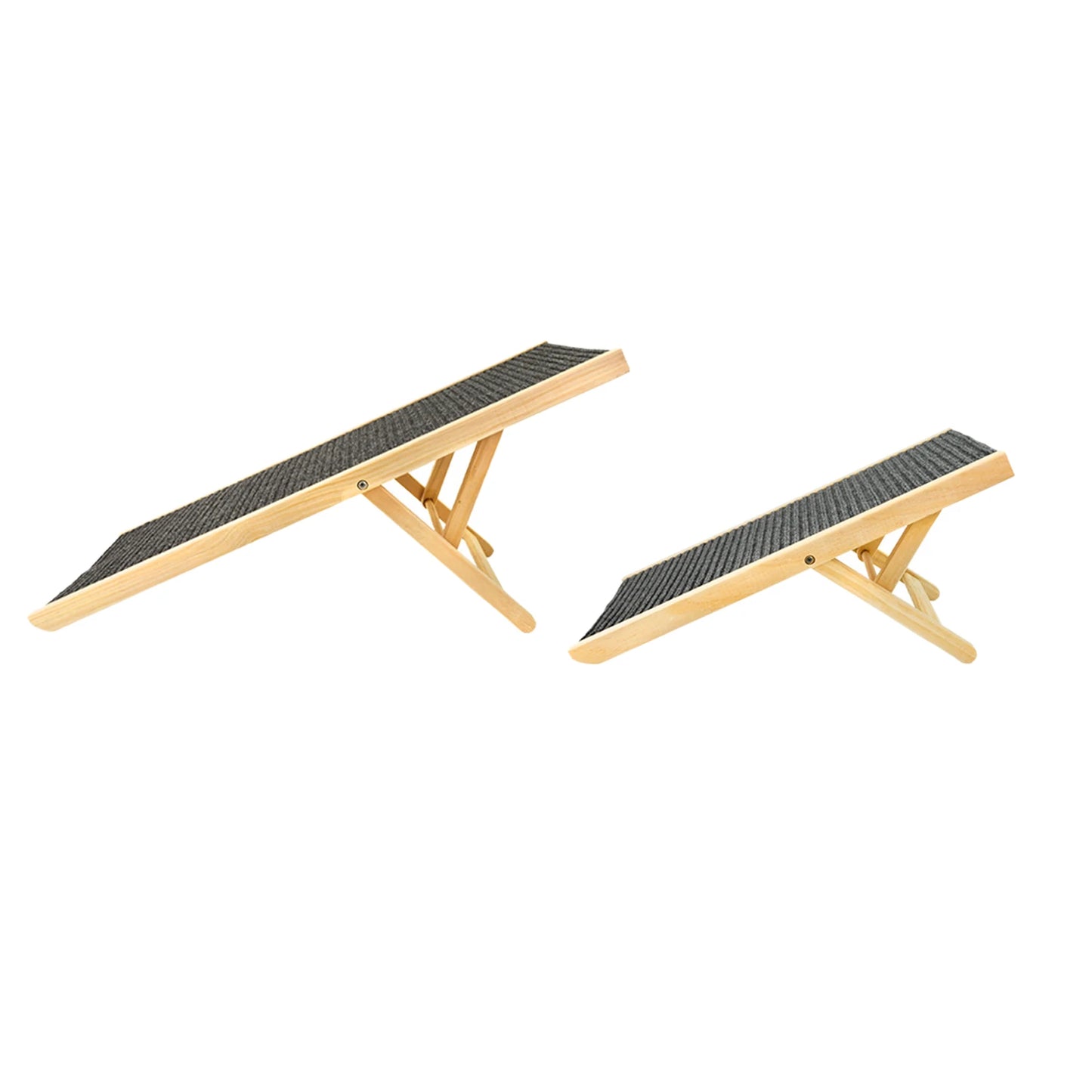 Pet Cat Ladder Wood Dog Ramp Height Adjustable Slip Resistance Foldable Pet Climbing Ladder for Sofa Bed Car Pet Climbing Ladder