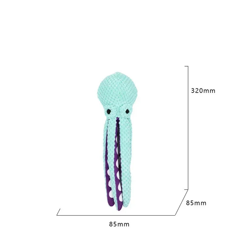 Pet Supplies Dog Bite Sounds Octopus Plush Toys Cat Dog Bite Resistance Sounds Relieve Boredom and Comfort Interactive Chew Toys