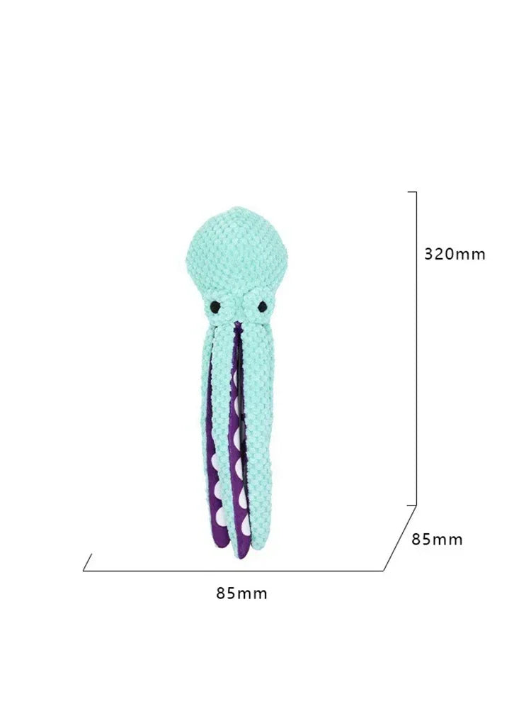 Pet Supplies Dog Bite Sounds Octopus Plush Toys Cat Dog Bite Resistance Sounds Relieve Boredom and Comfort Interactive Chew Toys