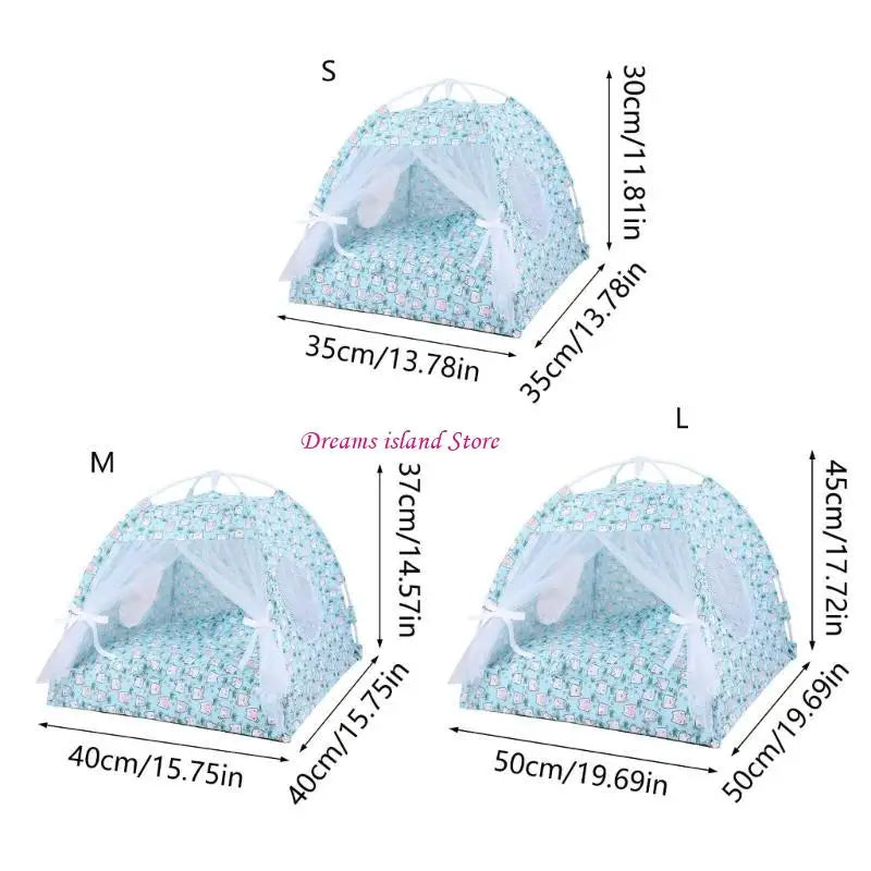 Foldable Pet Tent Outdoor Cats House Camping Traveling Wear Resistant Tent HX6C