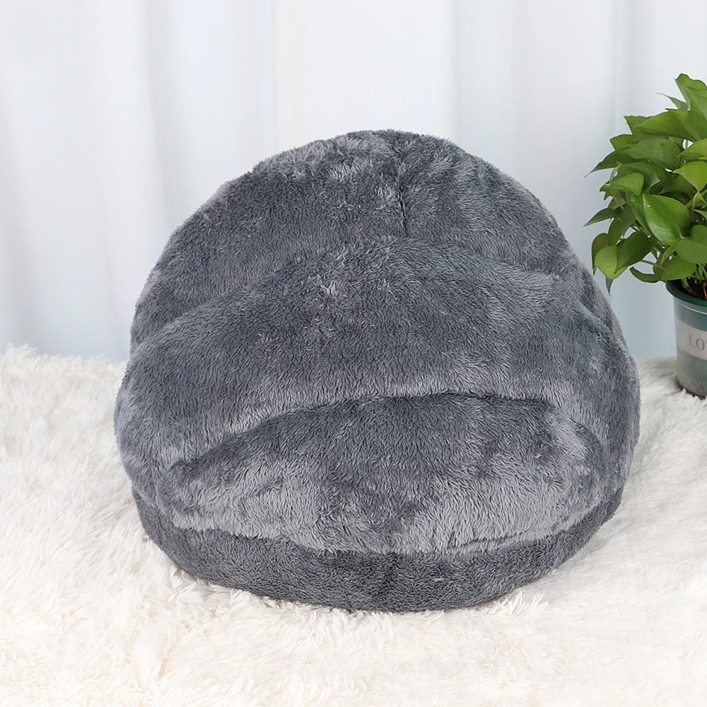 Warm Fleece Cat Bed Soft Kitten Nest Kennel For Small Dogs Cats Puppy Sleeping House Tent Pads Pet Accessories