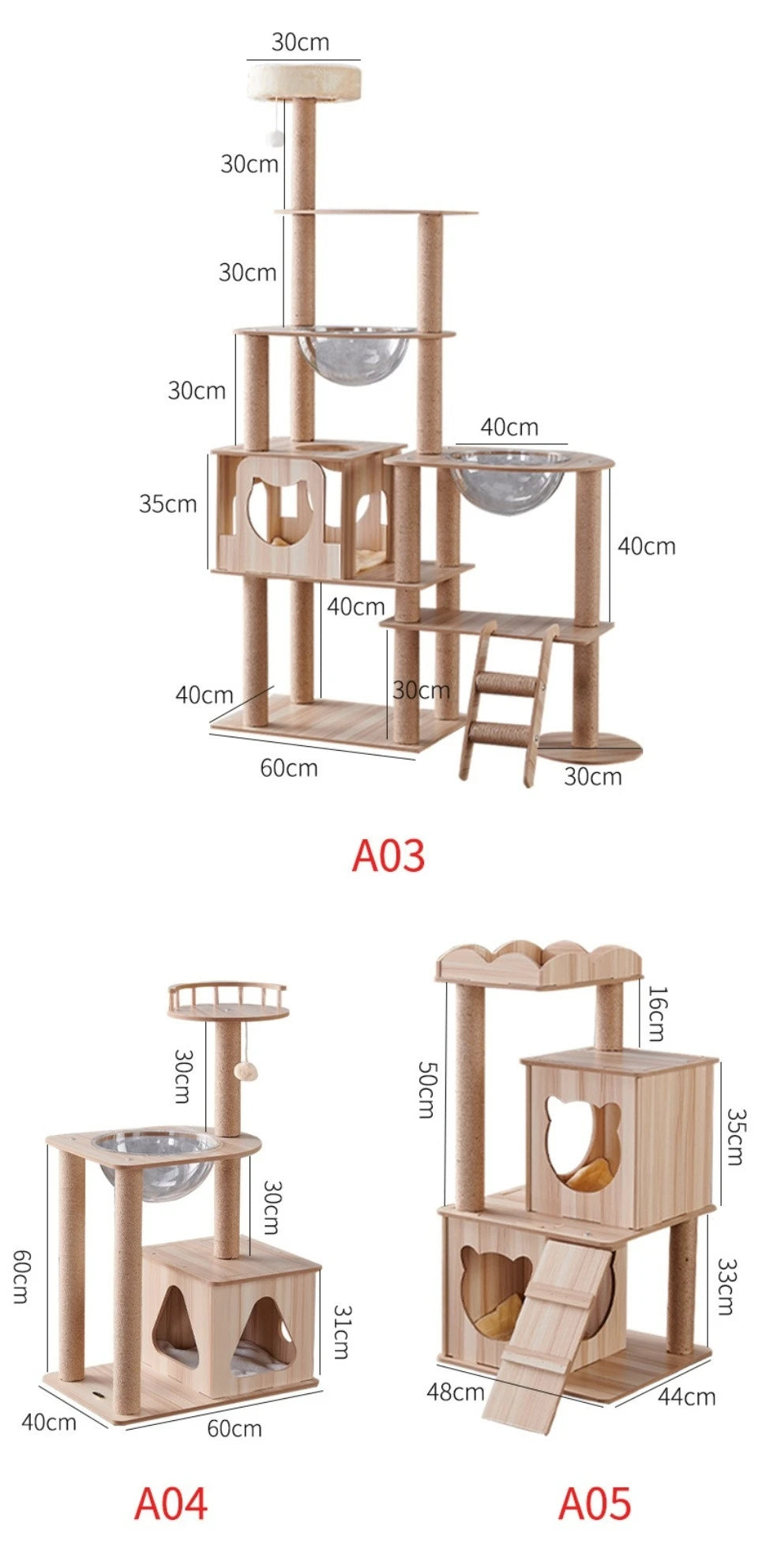 Multi-Layer Cat Climbing Frame Tower Wooden House Grinding Paws Cat Tree Sisal Rope With Scratching Board For Pet Furniture