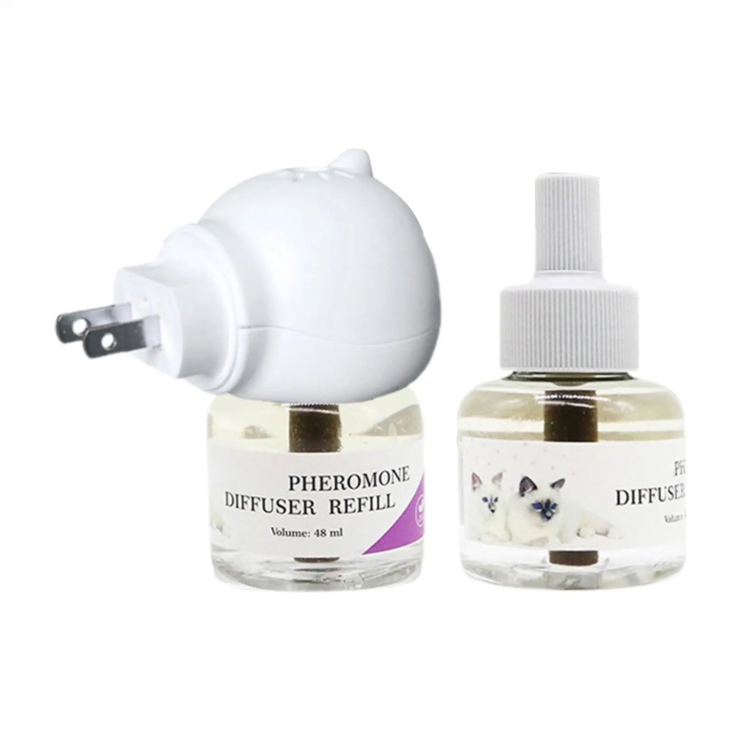 Long-Lasting Cat Pheromone Diffuser Pheromone Diffuser to Calm Pets Quiet Comfort Supplies Stress Plug for Travel Kitten