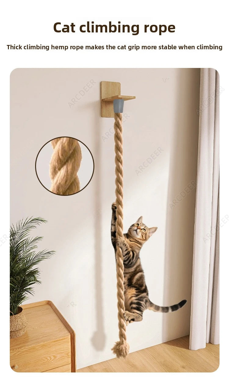 Cat Climbing Rope Cat Climbing  High Altitude Rope Large Cat Rope Tree Wall Climbing Tower Toy Indoor Cat Pillar Pet Toys