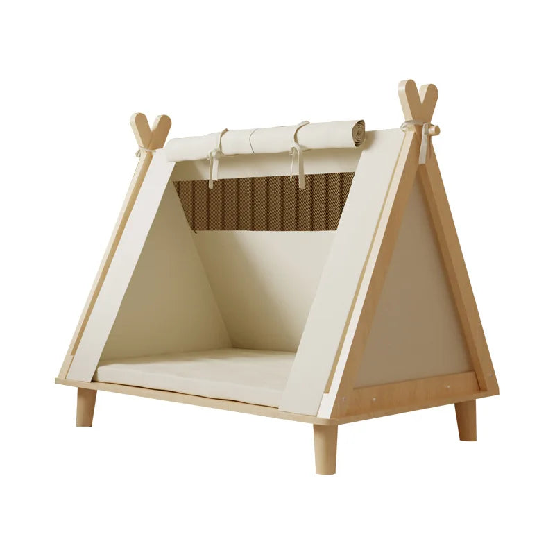 Elevated Enclosed Dog Tent Bed - Cozy Secure, All-Season for Small Dogs, Summer-Ready Portable Design Cool Summer Design