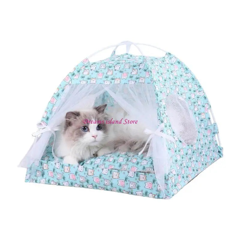 Foldable Pet Tent Outdoor Cats House Camping Traveling Wear Resistant Tent HX6C