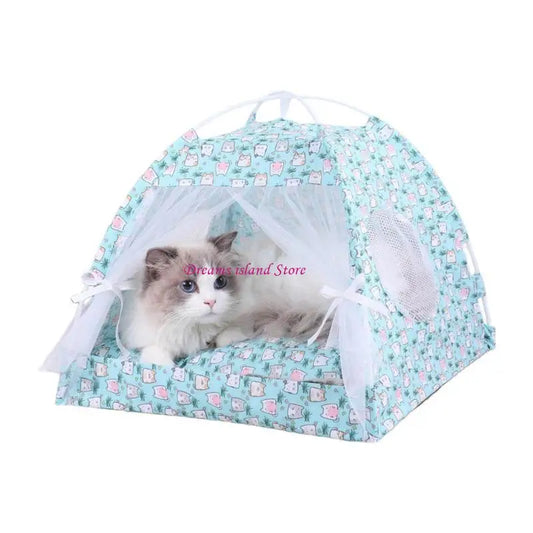 Foldable Pet Tent Outdoor Cats House Camping Traveling Wear Resistant Tent HX6C