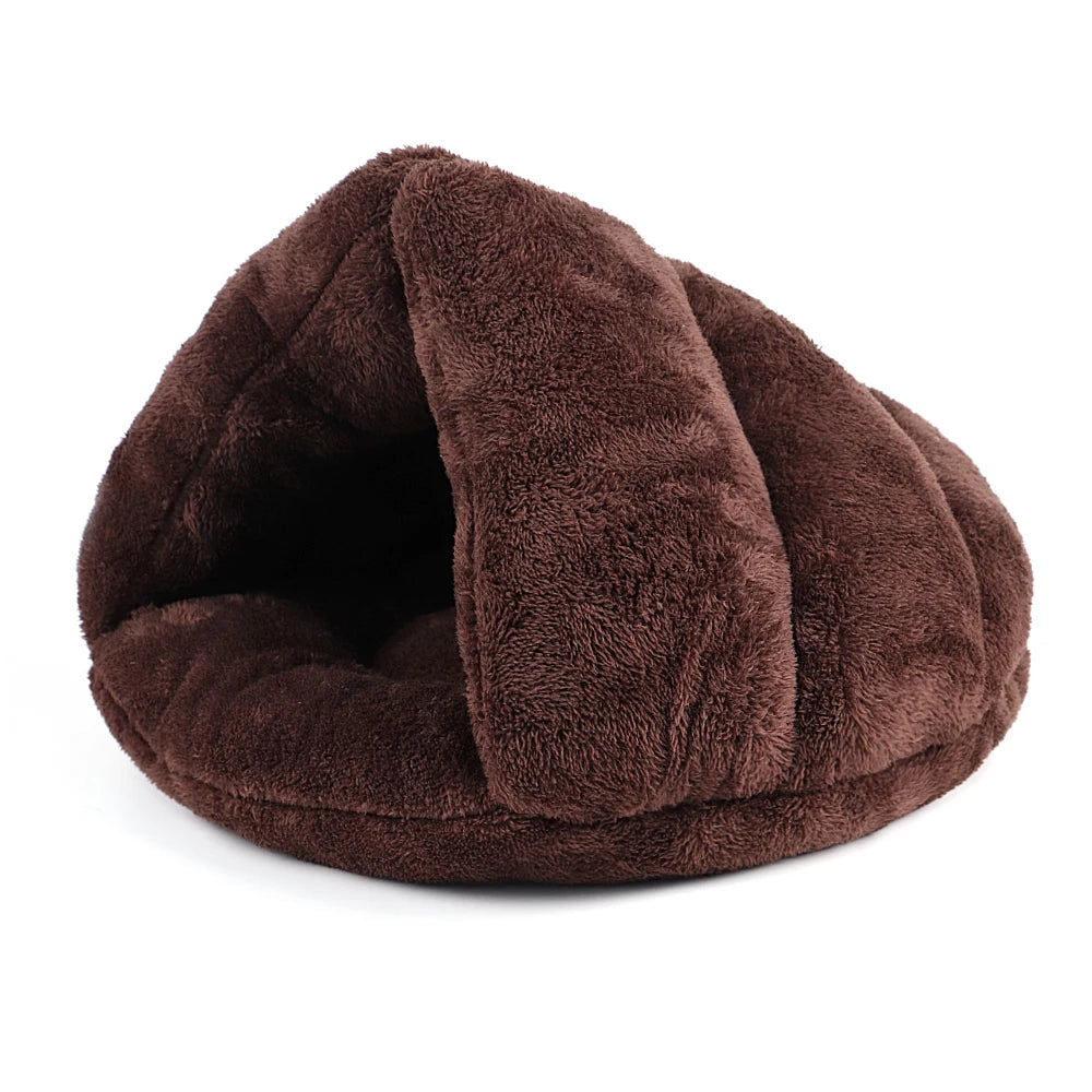 Warm Fleece Cat Bed Soft Kitten Nest Kennel For Small Dogs Cats Puppy Sleeping House Tent Pads Pet Accessories