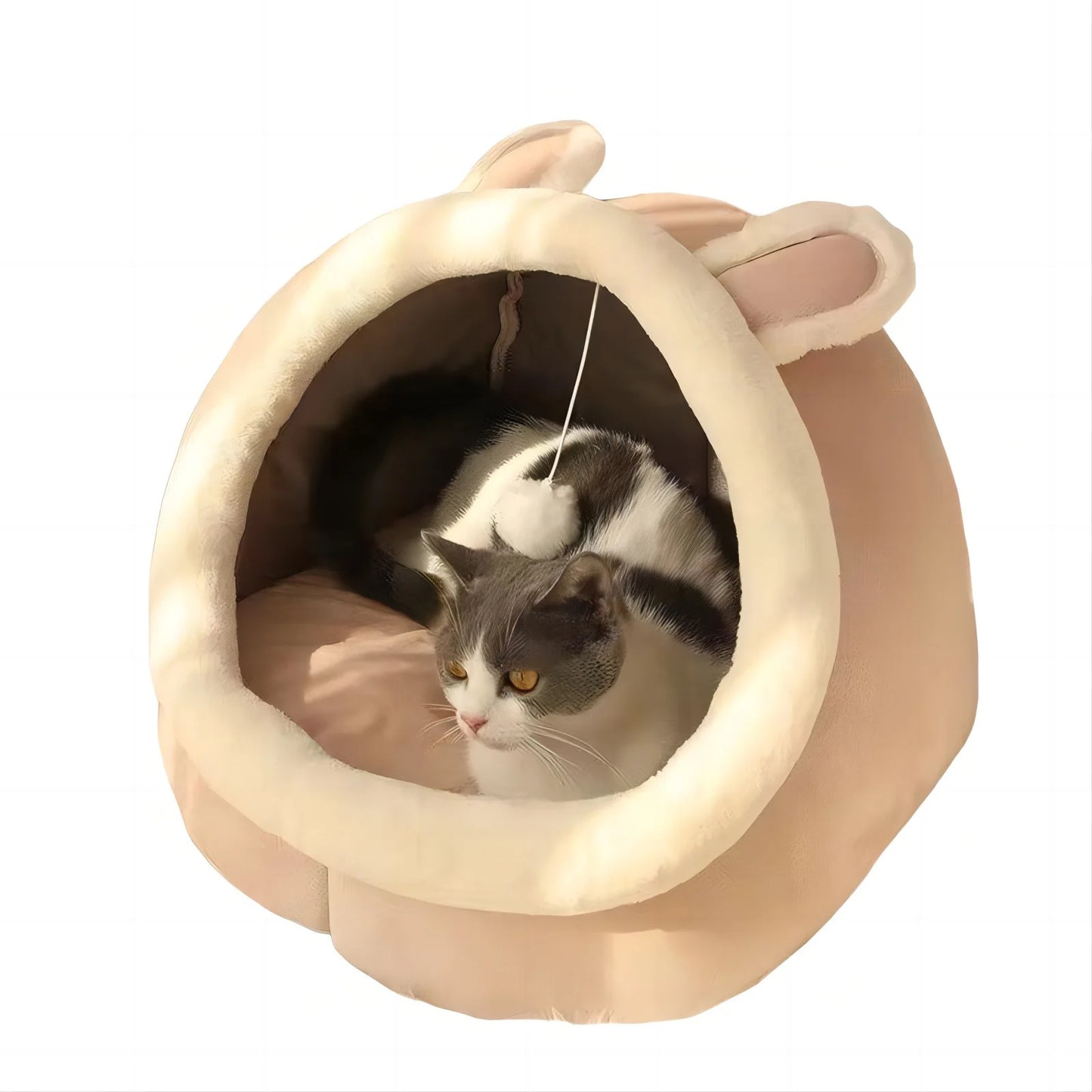 Pet Tent Cave Bed for Cats Small Dogs Self-Warming Cat Tent Bed Cat Hut Comfortable Pet Sleeping Bed Foldable Removable Washable