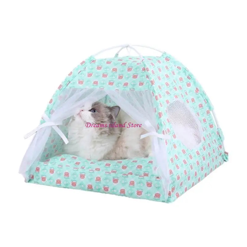 Foldable Pet Tent Outdoor Cats House Camping Traveling Wear Resistant Tent HX6C