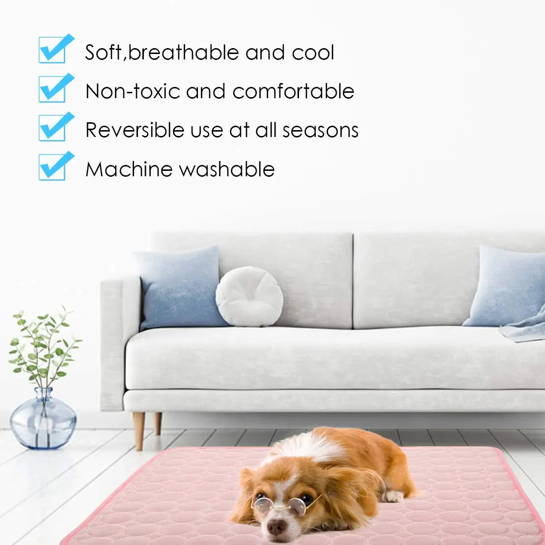 Pet Cooling Mat for Dogs and Cats Moisture Proof Breathable Durable Cooling Bed Summer Comfort Pad Small Large Pets Use