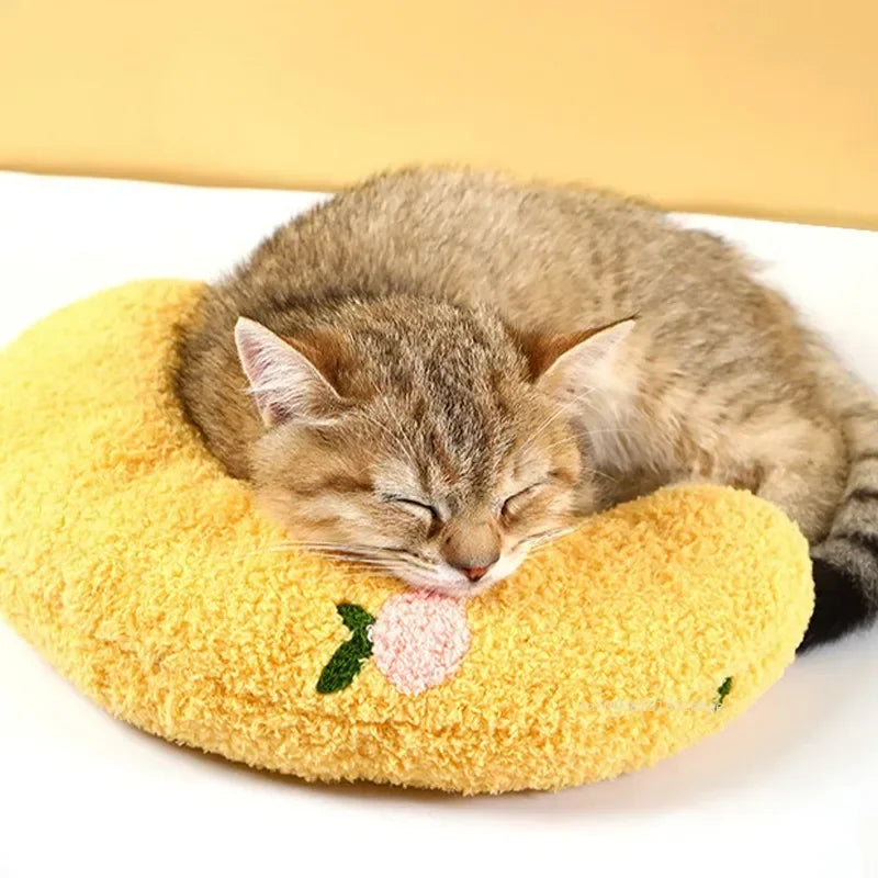 Pet Calming Pillow Comfortable Cute U Shaped Pet Cat Little Pillows Skin-Friendly Elastic Cushion Pet Accessories for Dogs