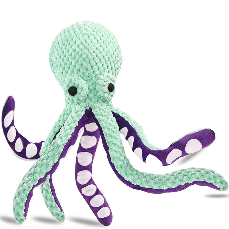 Pet Supplies Dog Bite Sounds Octopus Plush Toys Cat Dog Bite Resistance Sounds Relieve Boredom and Comfort Interactive Chew Toys