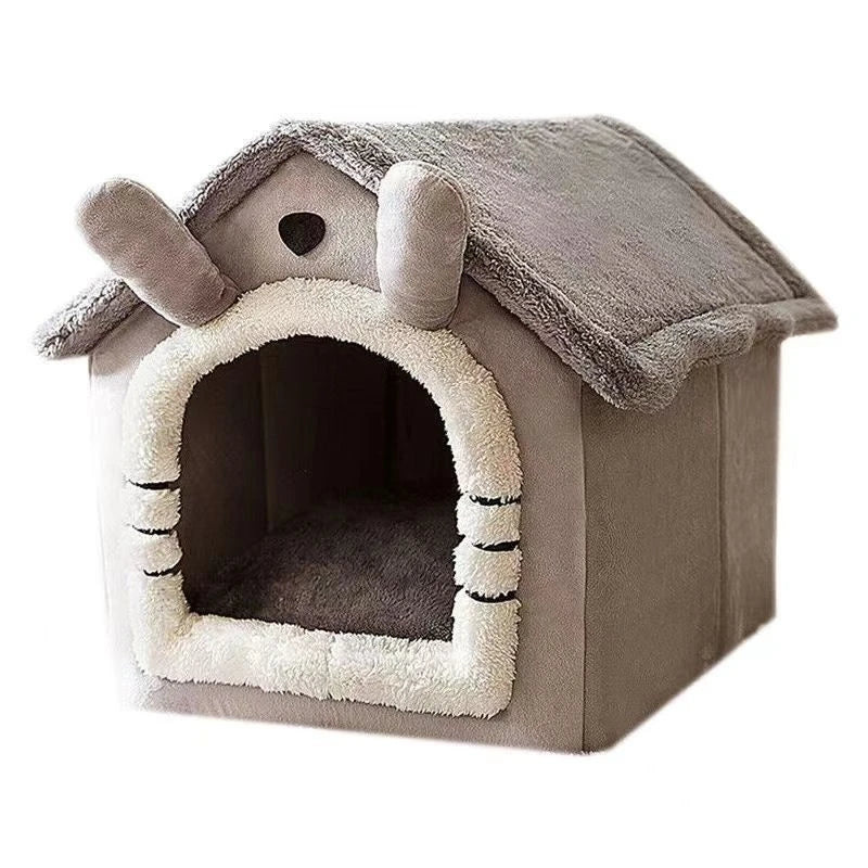 Indoor Warm Dog House Soft Pet Bed Tent House Dog Kennel Cat Bed With Removable Cushion Suitable For Small Medium Large Pets Ind
