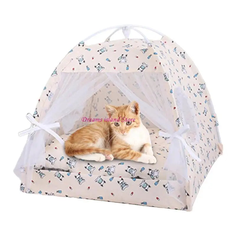 Foldable Pet Tent Outdoor Cats House Camping Traveling Wear Resistant Tent HX6C